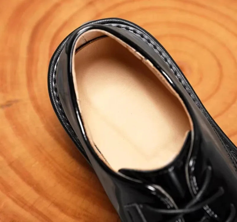 Premium Leather Oxford Thick Sole Shoes