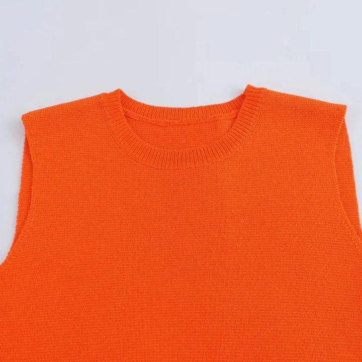 Stylish Cropped Ruffle Knit Sweater