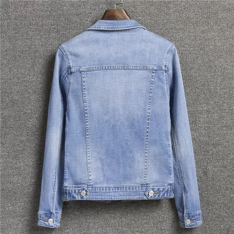Trendy Button Closure Denim Coat