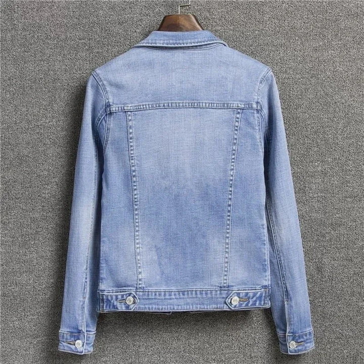 Trendy Button Closure Denim Coat