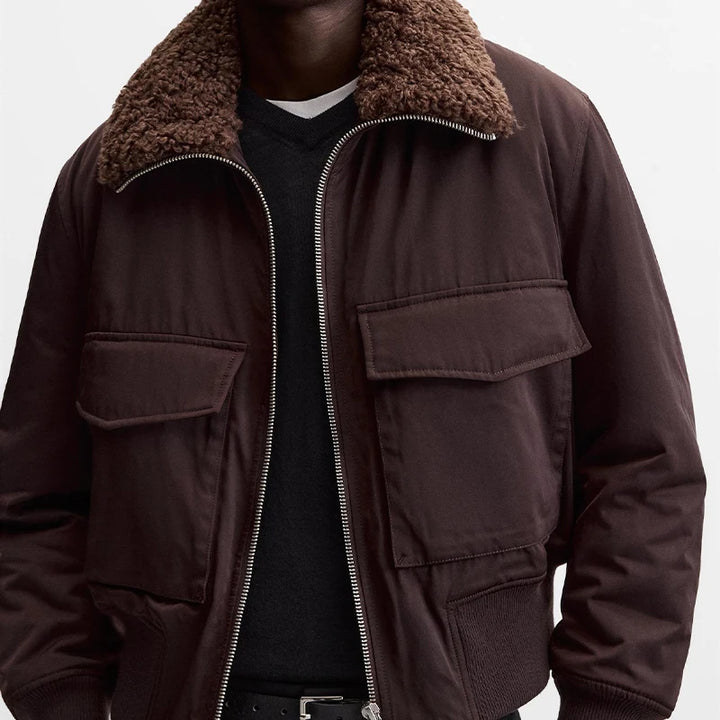 Fashionable Fur Collar Short Jacket