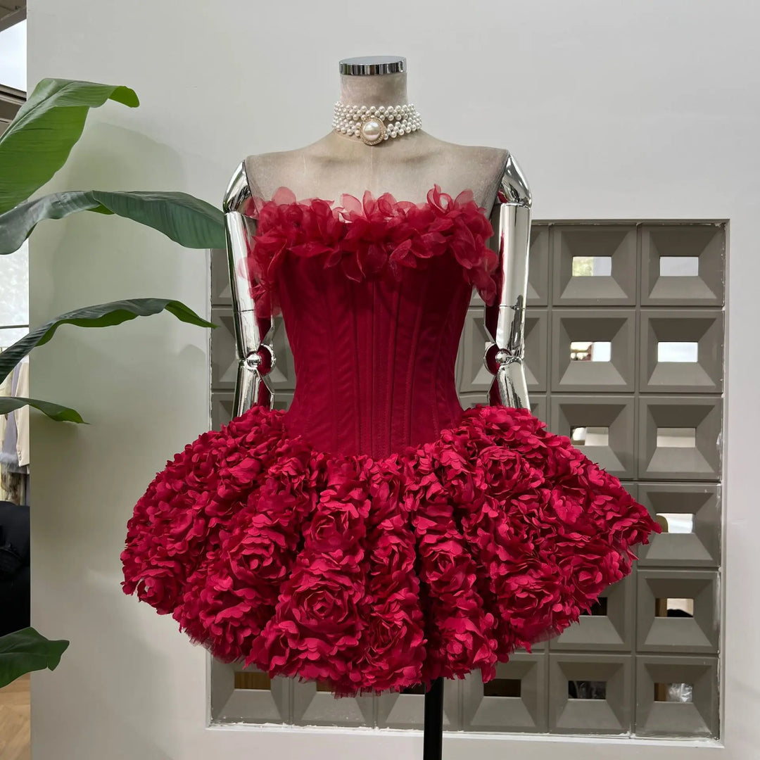 Alluring Floral Ruffle Mini Dress