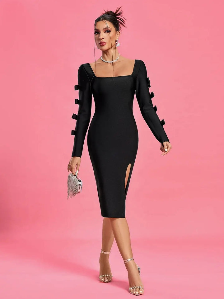 Elegant Black Women's Bodycon Dress