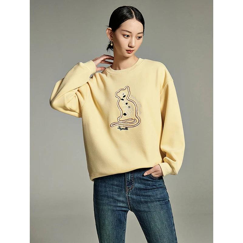 O-Neck Plush Sweatshirt