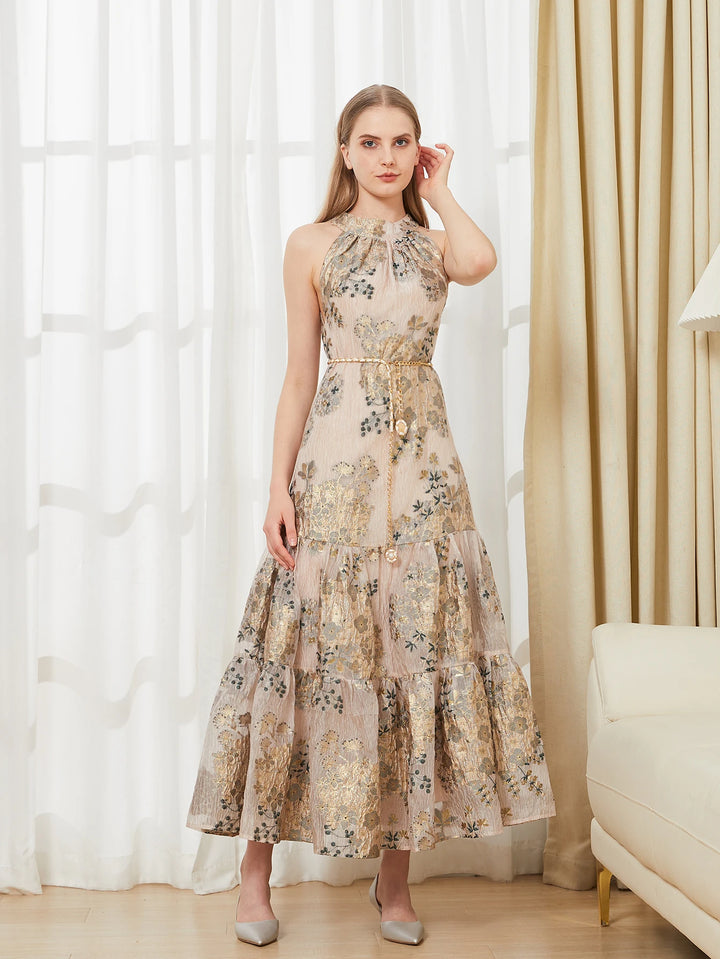 Elegant Organza Loose Halter Dress