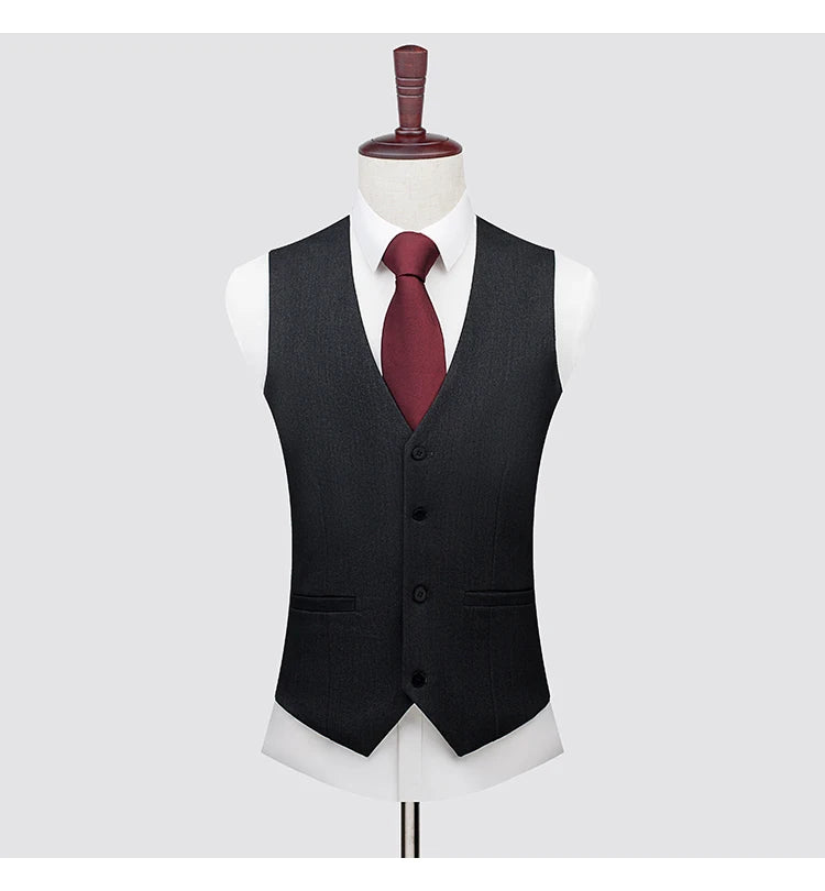 High-End Three-Piece Business Wool Suit