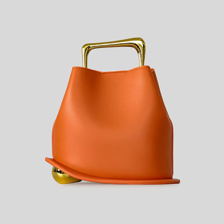 Versatile Metal Hand-Held Bucket Bag