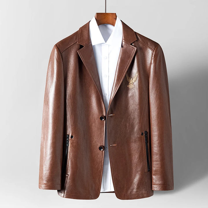 High-end Leisure Leather Blazer