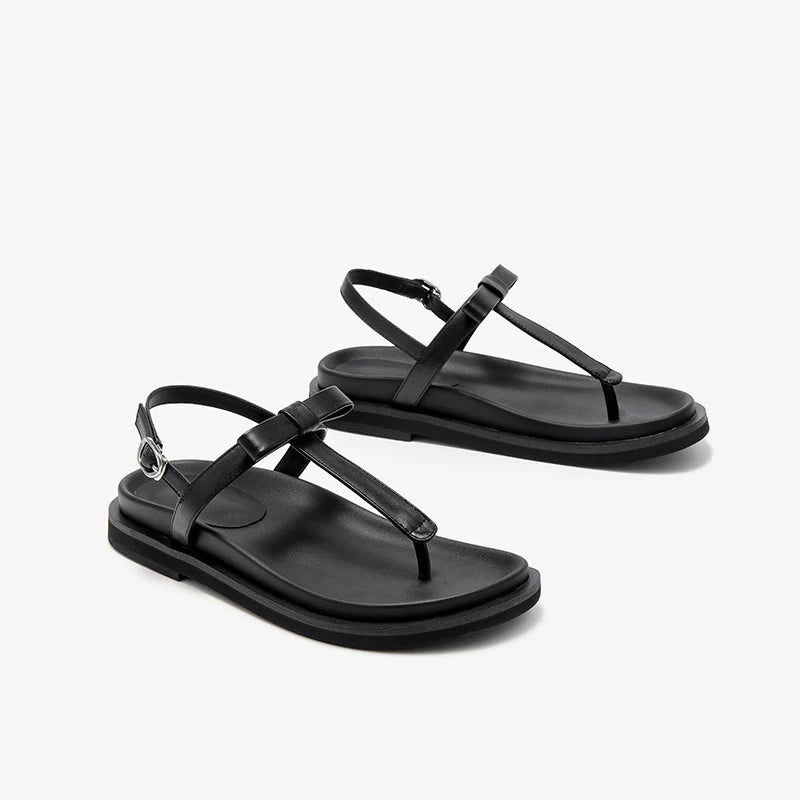 Stylish Buckle Strap Flip-Flop Sandals