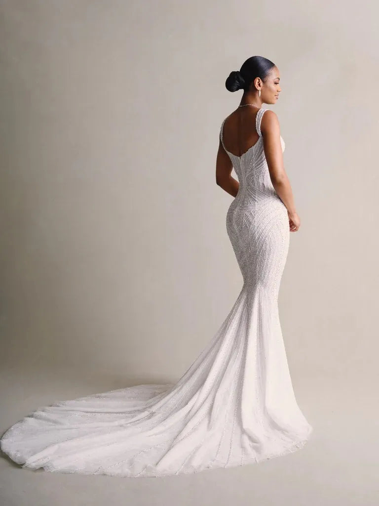 Lavish Court Train Wedding Dress