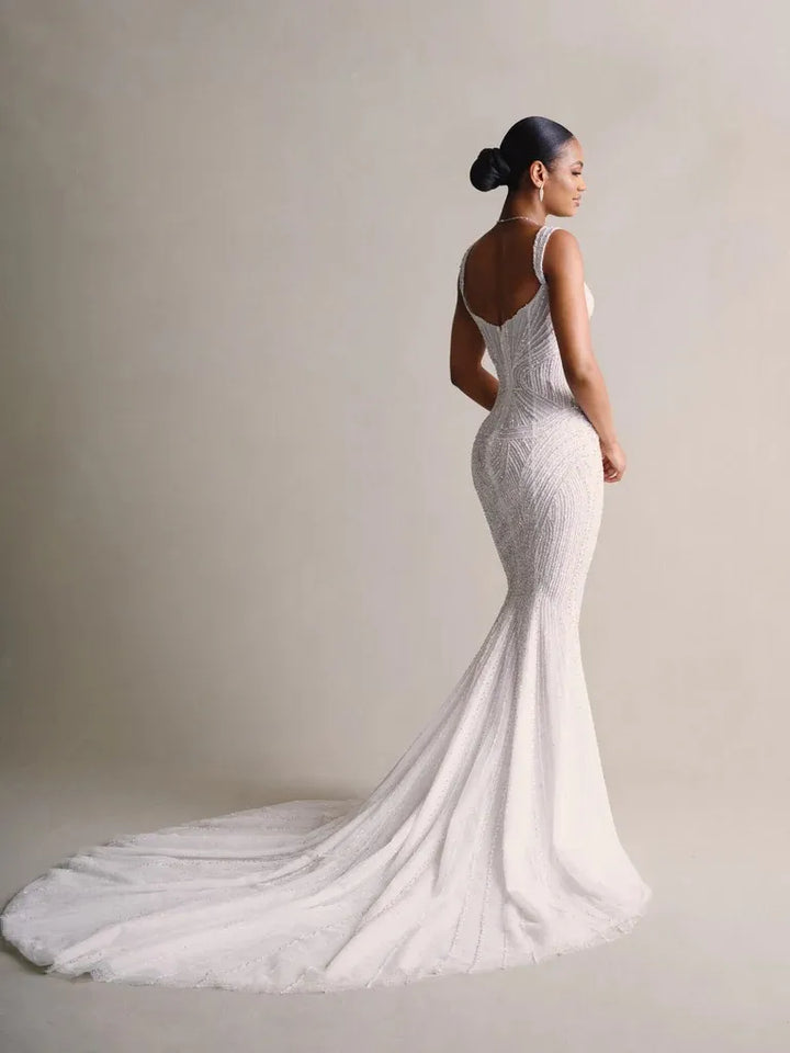 Lavish Court Train Wedding Dress