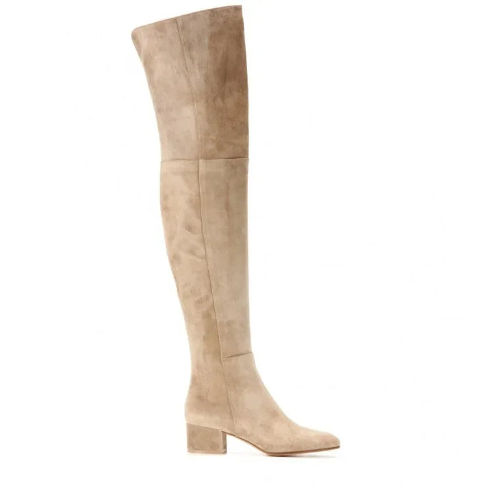 Premium Round Head Mid-heel Boots