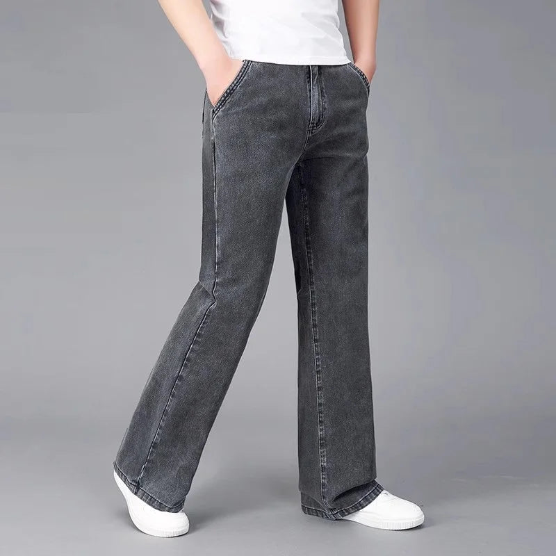 Lightweight Wide-Leg Jeans Pants