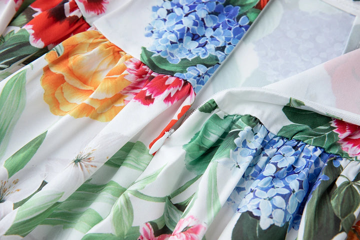 Stylish Slash Neck Beachwear Skirt Set