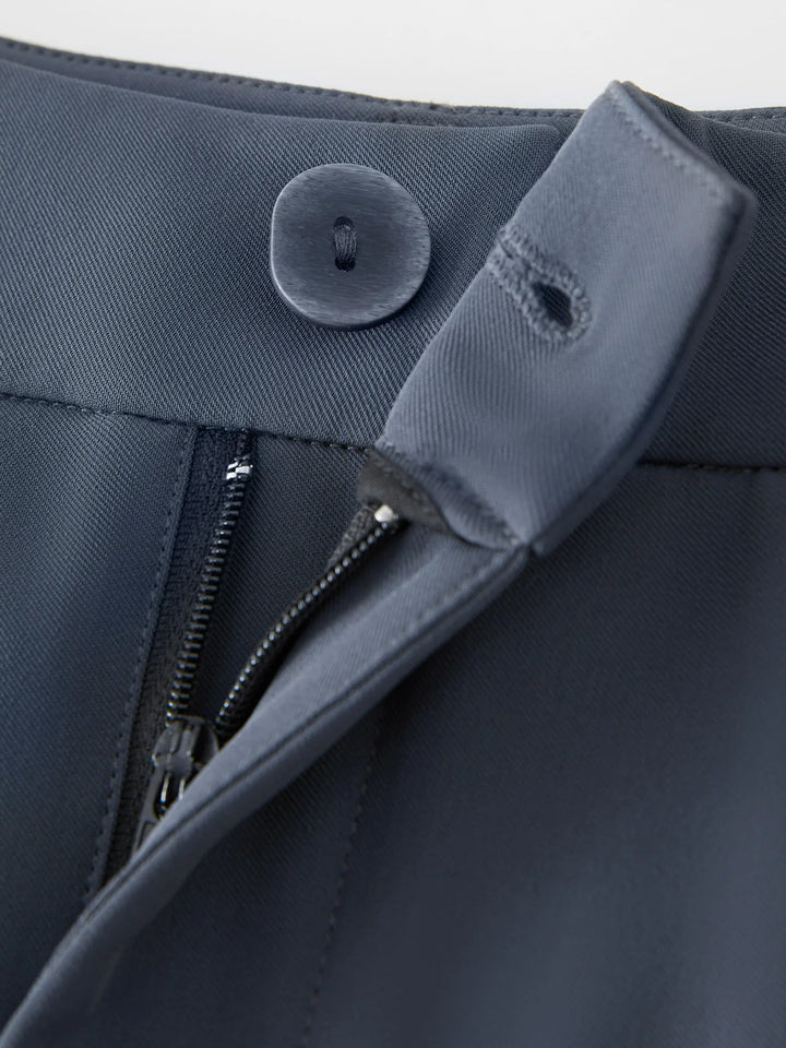 Stylish High Waist Draped Trousers