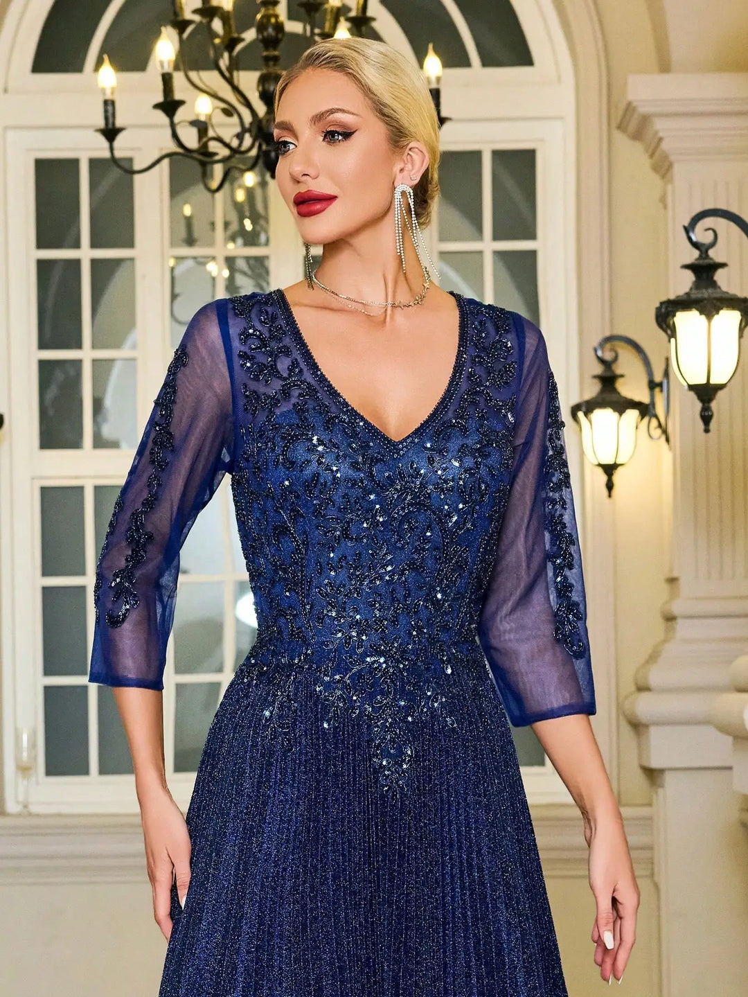 Luxury Glittery Mothe Of Bride Gown