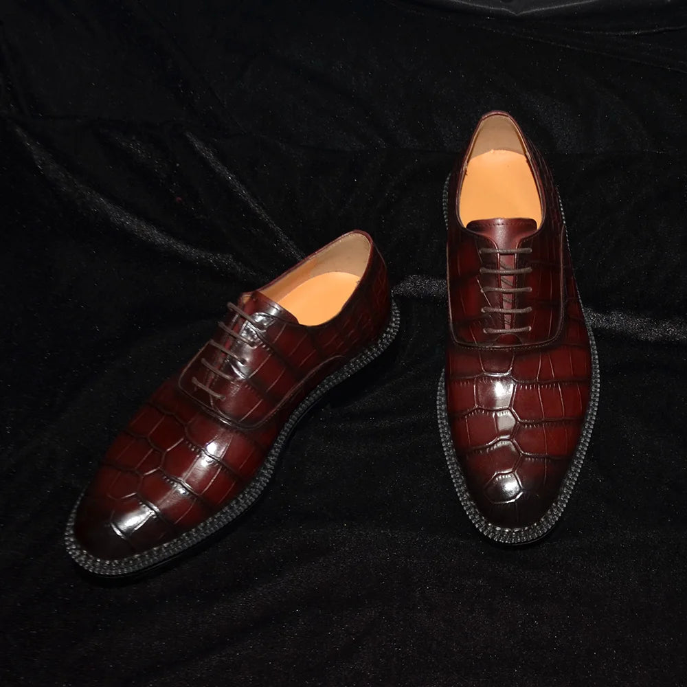 Elegant Patterned Oxfords Shoes