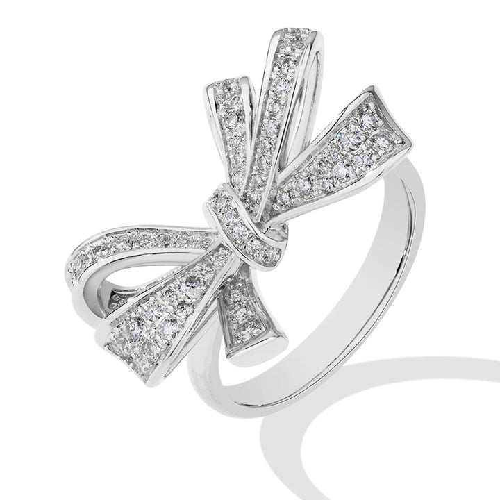 Stylish Bowknot Moissanite Ring