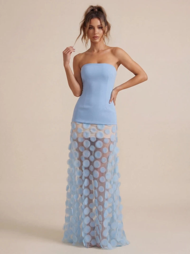 Stunning Polka Dots A-Line Evening Party Dress
