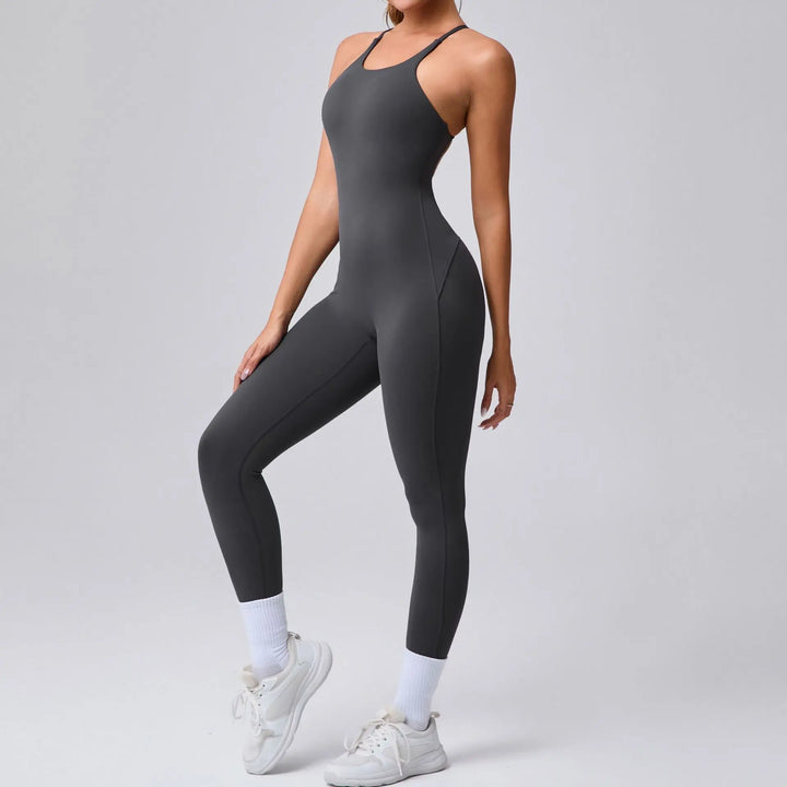 Stretchy Cross-Strap Training Romper