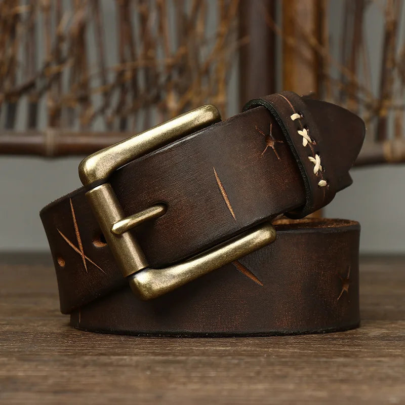 Stylish Brass Pin Buckle Belt