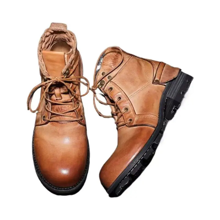 Smart British Style High-Top Motorcycle Boots