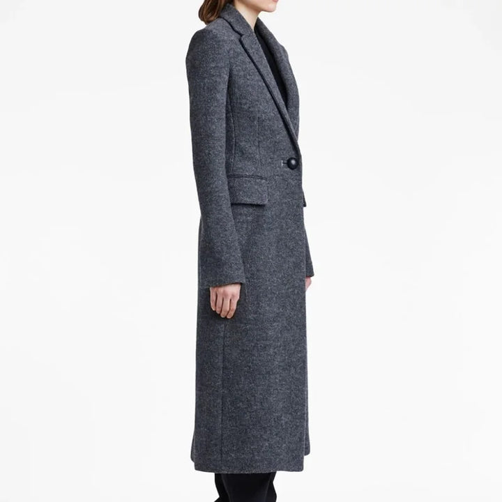 Fashionable Single Button Long Trench Coat
