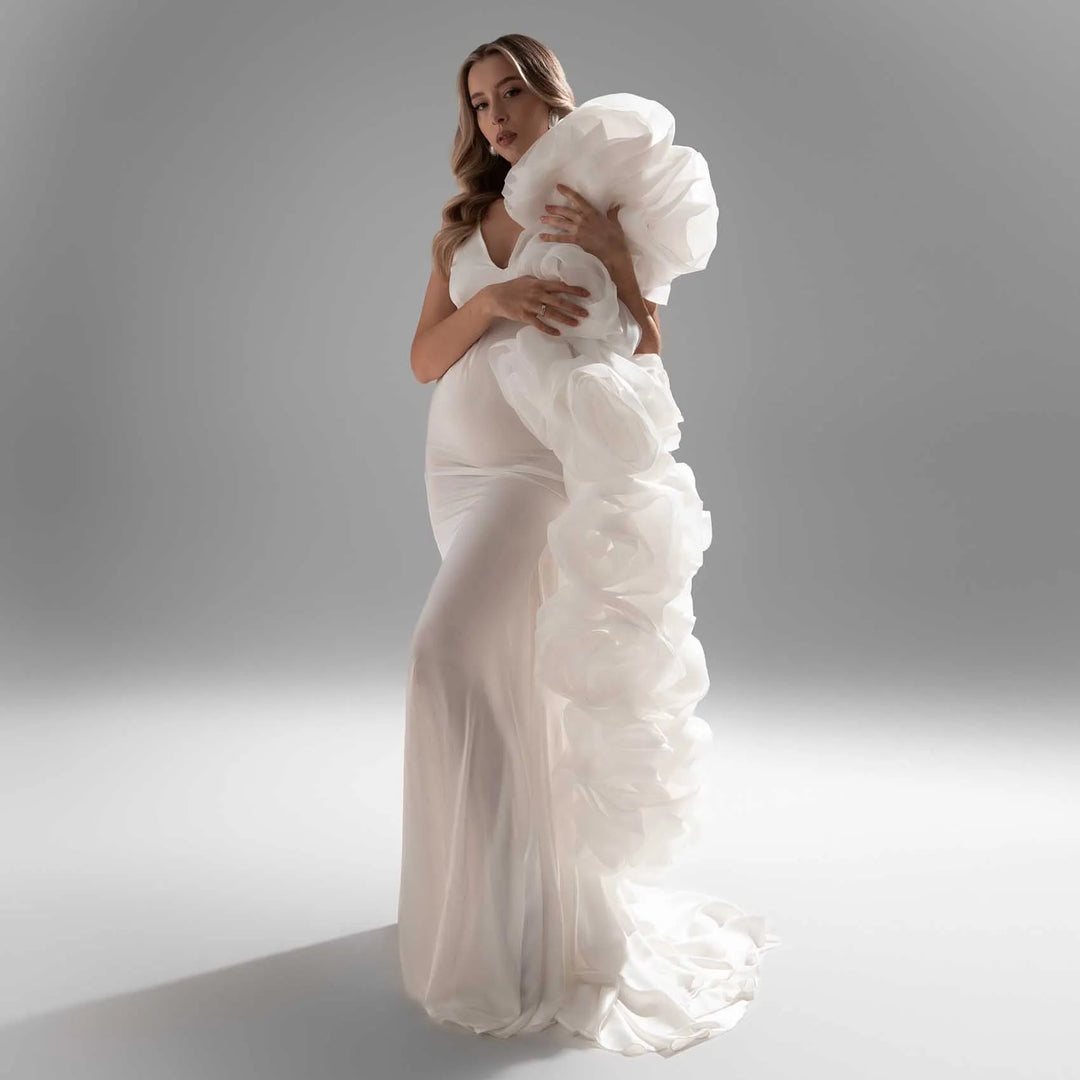 Gorgeous Two-Piece Maternity Photoshoot Dress
