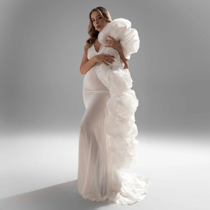 Gorgeous Two-Piece Maternity Photoshoot Dress