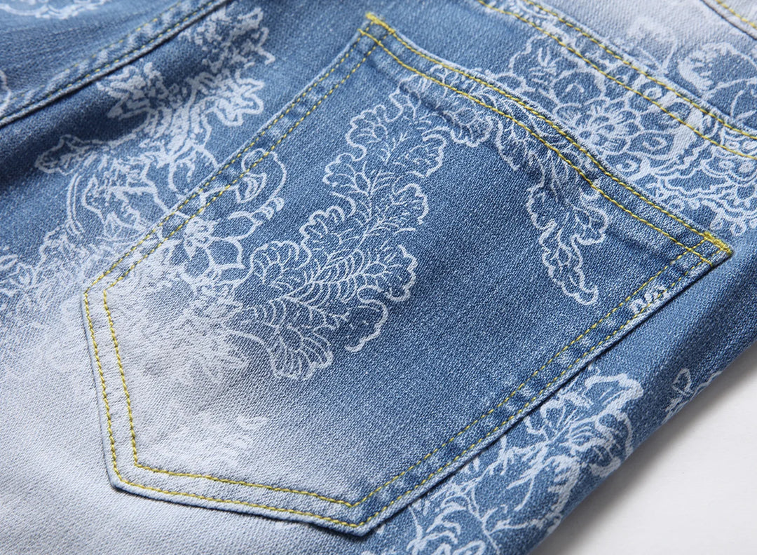 Classic Blue Stretch Denim Shorts