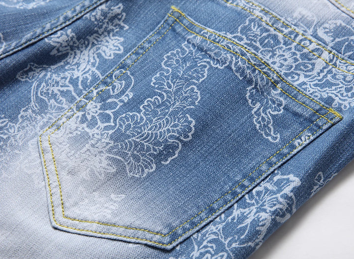 Classic Blue Stretch Denim Shorts