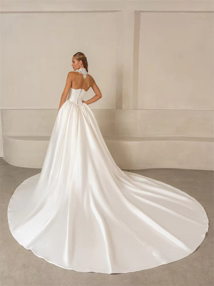 Majestic Lace Embroidered Bridal Gown