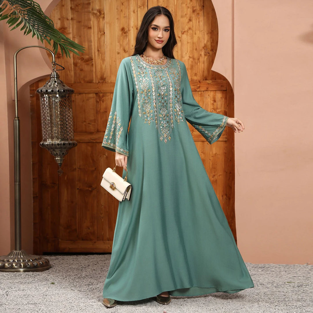 Luxury Floral Traditional Abaya Dress