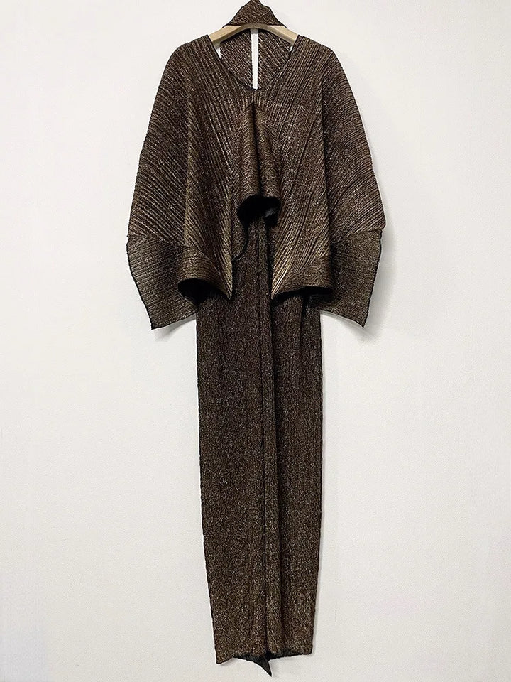 Elegant Pleated Women's 2-Piece Outfit Set