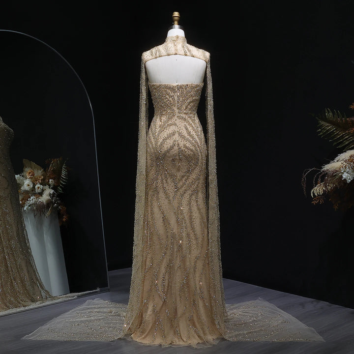 Exquisite Beaded Arabic Night Dress