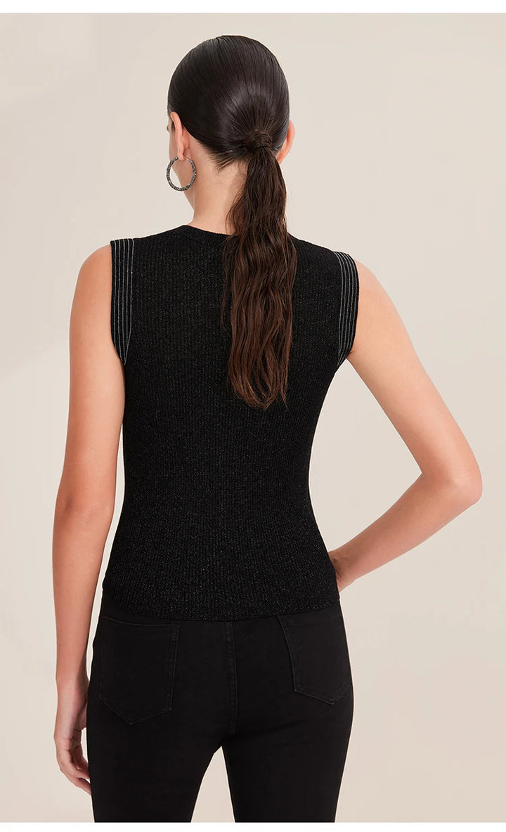 Attractive Crew Neck Merino Wool Vest