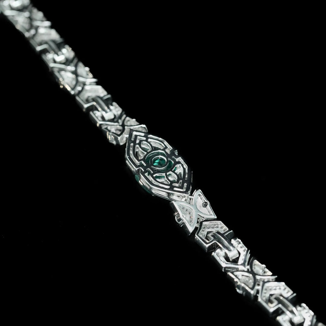 Sterling Silver Emerald Jewelry Set