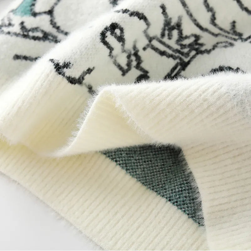 Smooth Wool Printed Thick Jumper