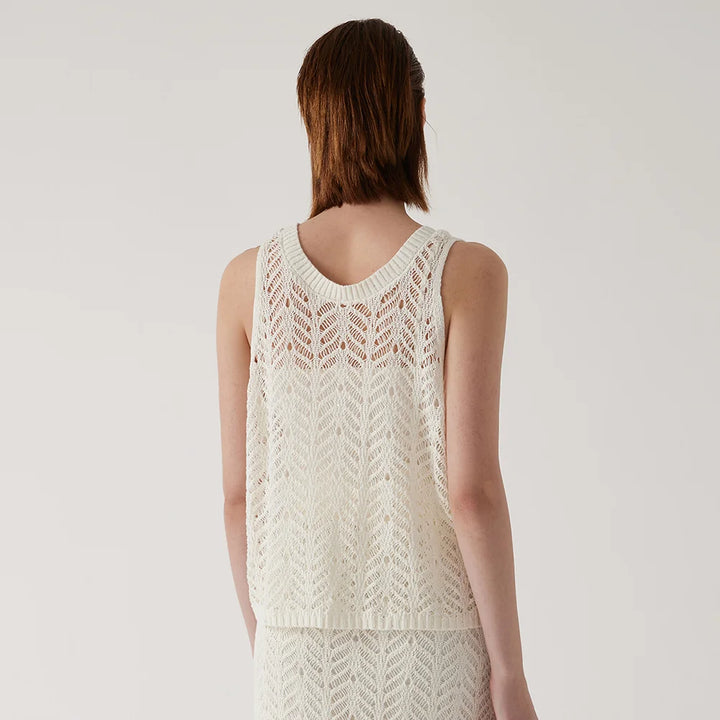 Elegant Linen Knit Tank Top