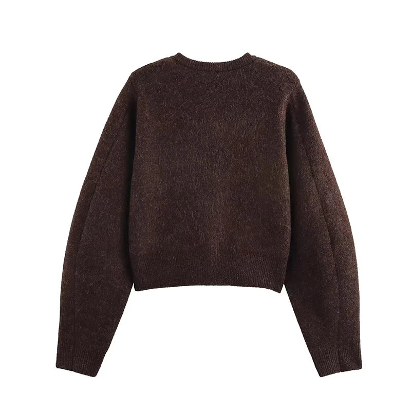 Chic O-Neck Long Sleeve Cardigan