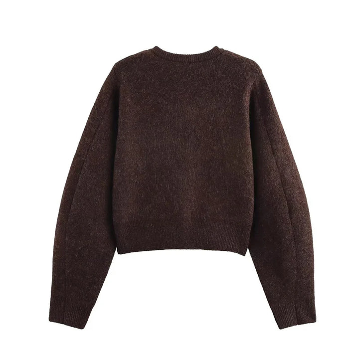 Chic O-Neck Long Sleeve Cardigan