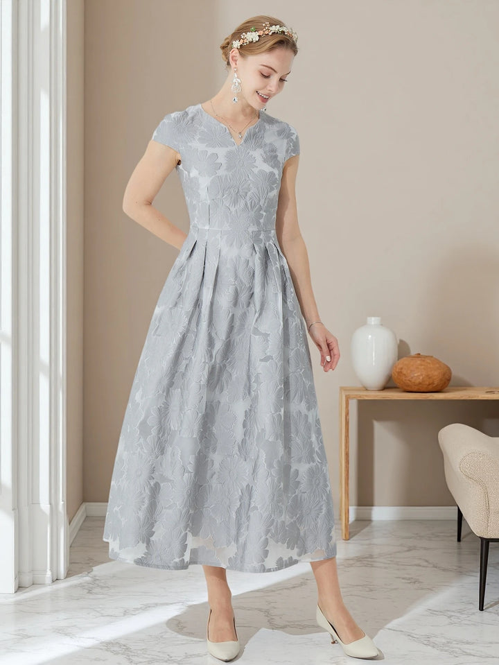 Decorous Floral Organza Maxi Dress