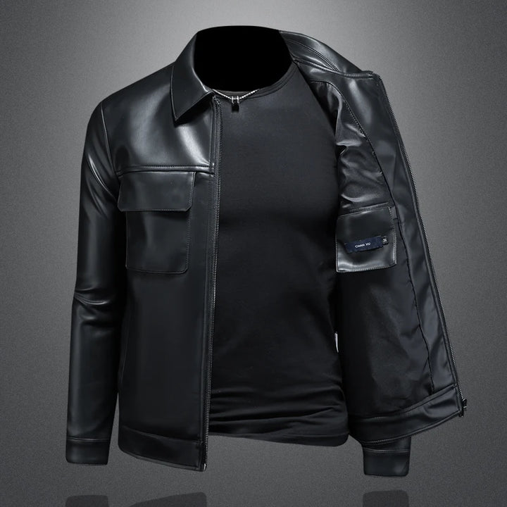 Luxury Faux Leather Biker Jacket