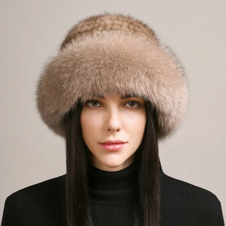 Premium Fur Knit Beanie Hat