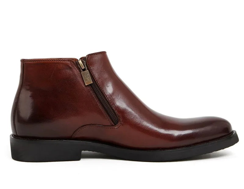 High-Top Cowhide Leather Men's Boots