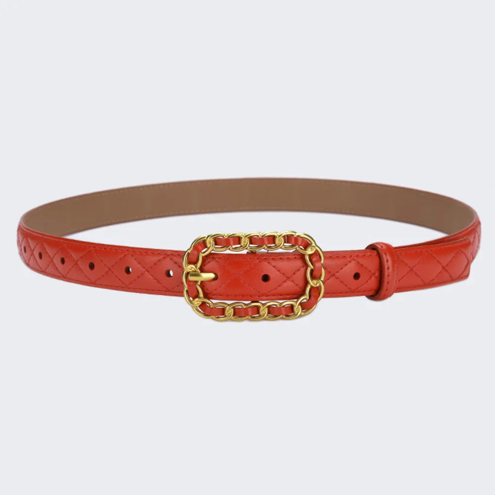 Stylish Leather Pin Buckle Belt