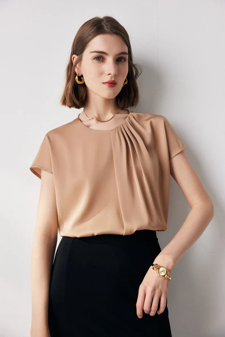 Effortlessly Natural Silk Casual Top