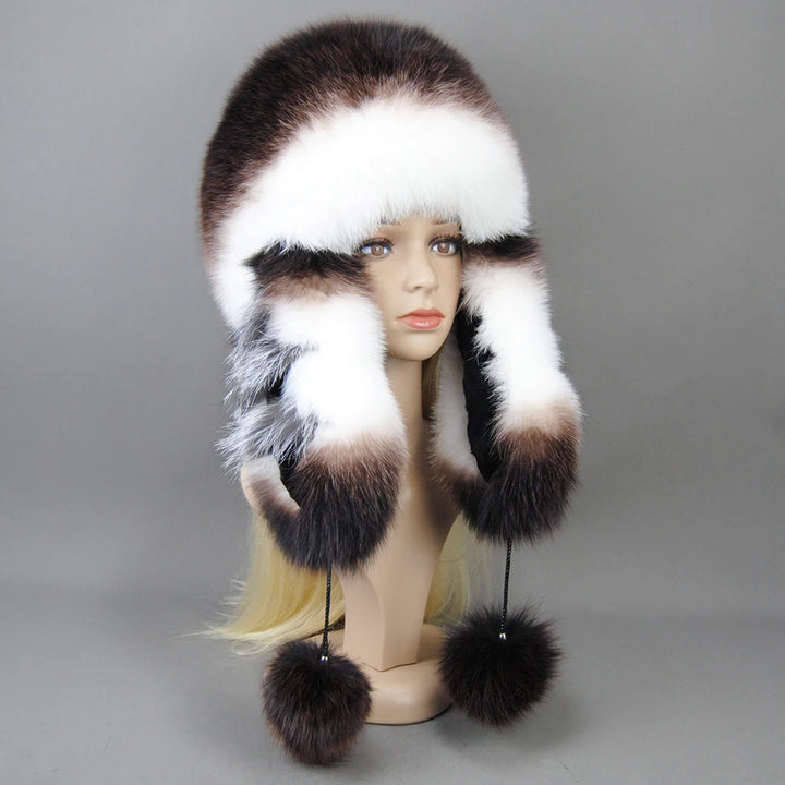 Warm Real Fur Bomber Hat