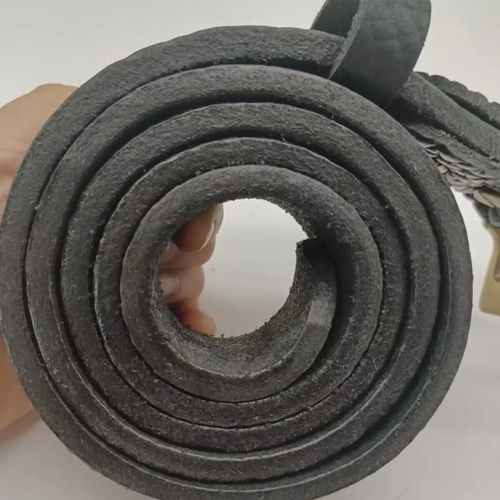 Trendy Handmade Thick Leather Belt