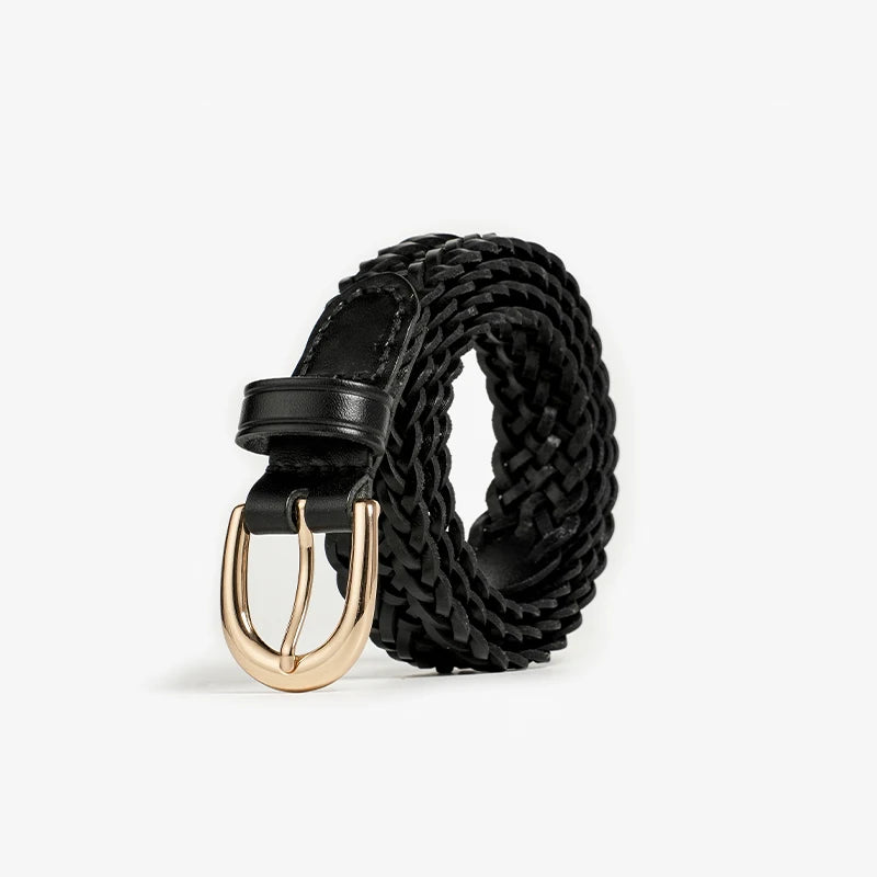 Premium Leather Woven Belt